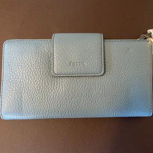 Fossil Light Blue Leather Wallet